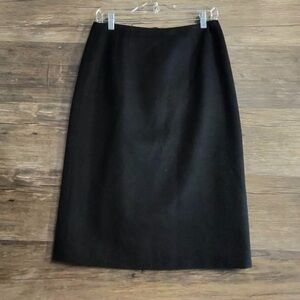 Talbots Classic Black Pencil Skirt Pure Camel Hair